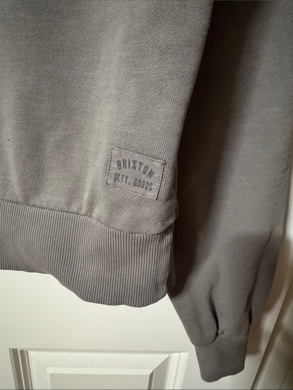 Brixton Women's Grey/Army Green Crewneck Pullover - Picture 5 of 9